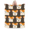 Cute Hamtaro  Plush Blankets Child  Flannel Throw Blanket For Living Room Warm Soft ized Quality Bedspread Gift