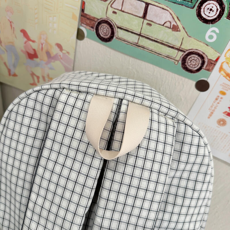 Студенческий школьный рюкзак Женский легкий водоотталкивающий клетчатый рюкзак Дорожный рюкзак