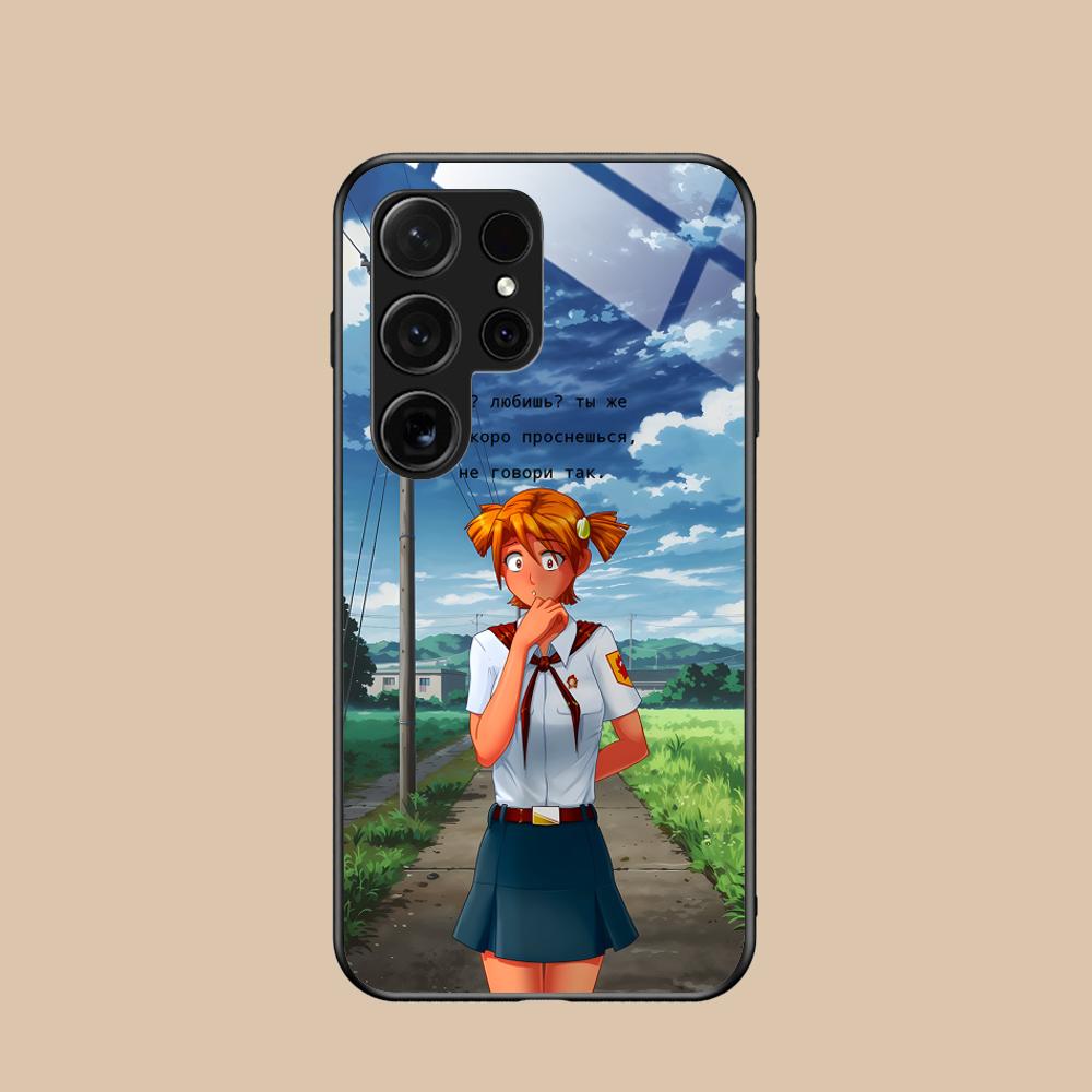 Вечное Лето Алиса Стеклянный Чехол для Мобильного Телефона для Samsung Galaxy A56 55 54 53 52 51 36 35 34 23 16 15 5G Цветная Крышка