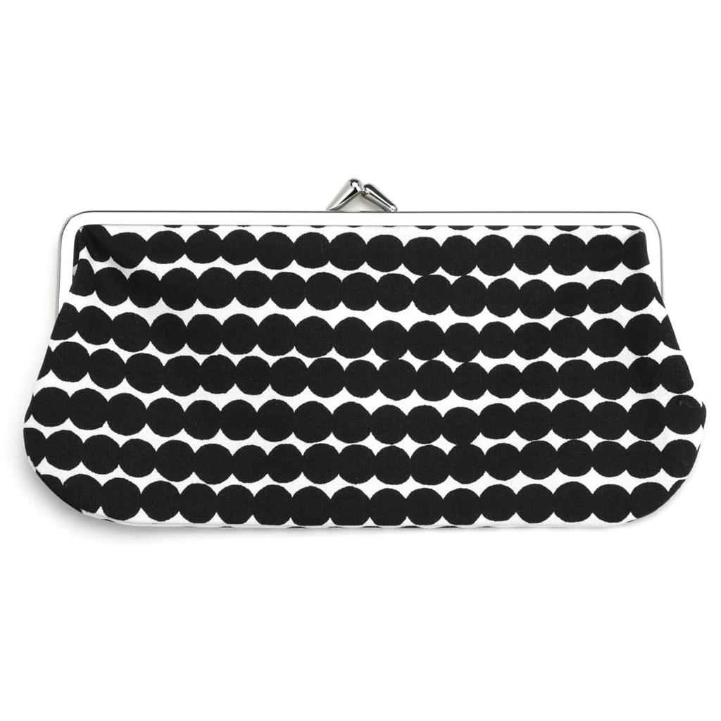 Кошелек Marimekko Rasymatto Gama-guchi (Белый х Черный) 10x19см Кошелек для очков Косметичка Макияж