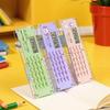 8 Digit Straight Ruler With Calculator Ultra-thin Stationery Drawing Tool  School Supply