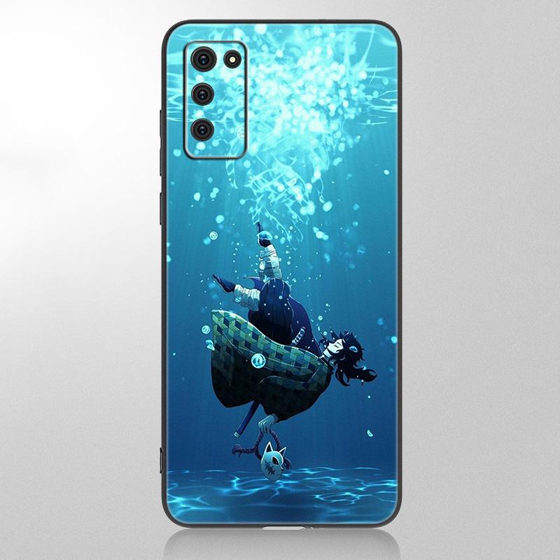 Чехол аниме Demon Slayer Tanjiro для Samsung Galaxy A12 A02S A22 A32 A52 A72 A71 A51 A41 A31 A21 A11 A50 A70 A10 A20S, черный чехол