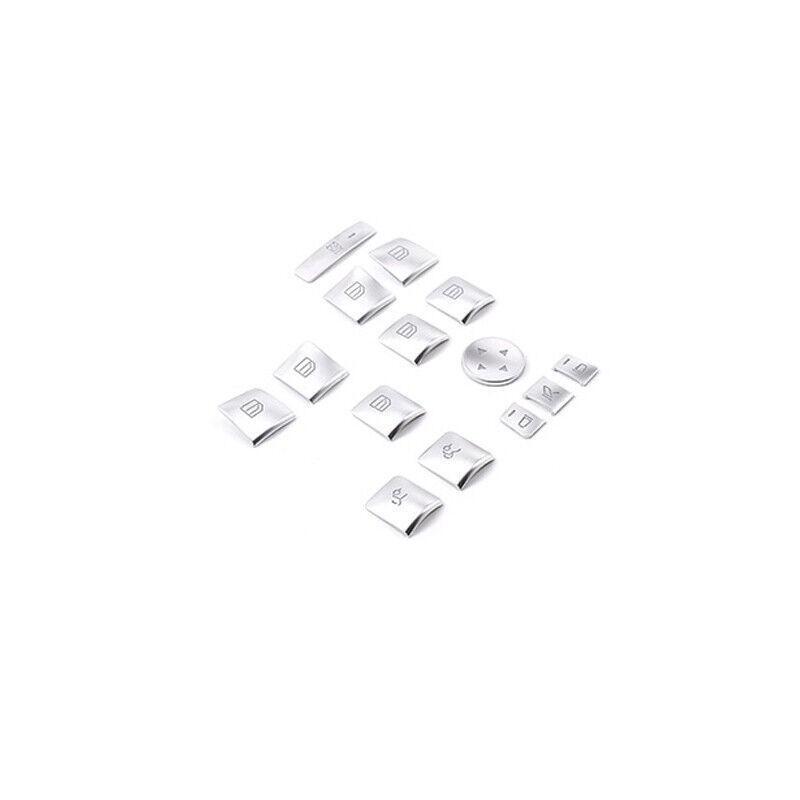 For Benz E-Class W212 2010-2015 Matte Silver Window Lock Lift Panel Trim Frame y