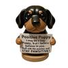 Emotional Support Puppy Statue Positive Dog Ornament Puppy Figurine with Motivational Message Inspirational Gift for Companion Coworkers