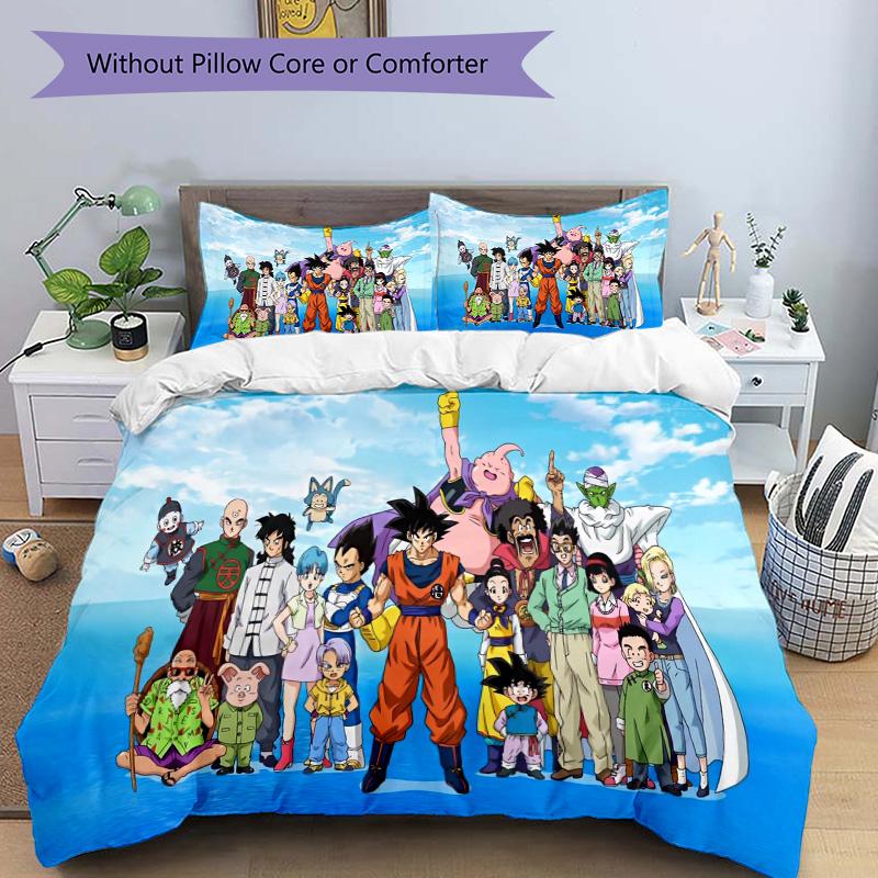 Dragon Ball Heroes Ultimate Teamup Print 3Pcs Bedding Setduvet Cover With 2 Bedropillowcase Home Birthday Gift