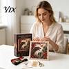 Handmade Embroidery Kit 1 Set DIY Dragon Castle Kit, Fantasy World Cross Stitch Crafts Crafts, Beginner Starter for Home Decoration Friendly
