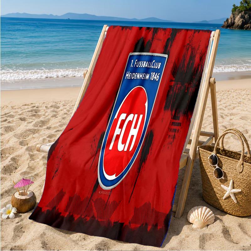Heidenheim Crest Beach Towel Microfiber Beach Towel, Lightweight and Quick-Dry, for Summer Travel, Swimming Pool Fan Birthday Gift