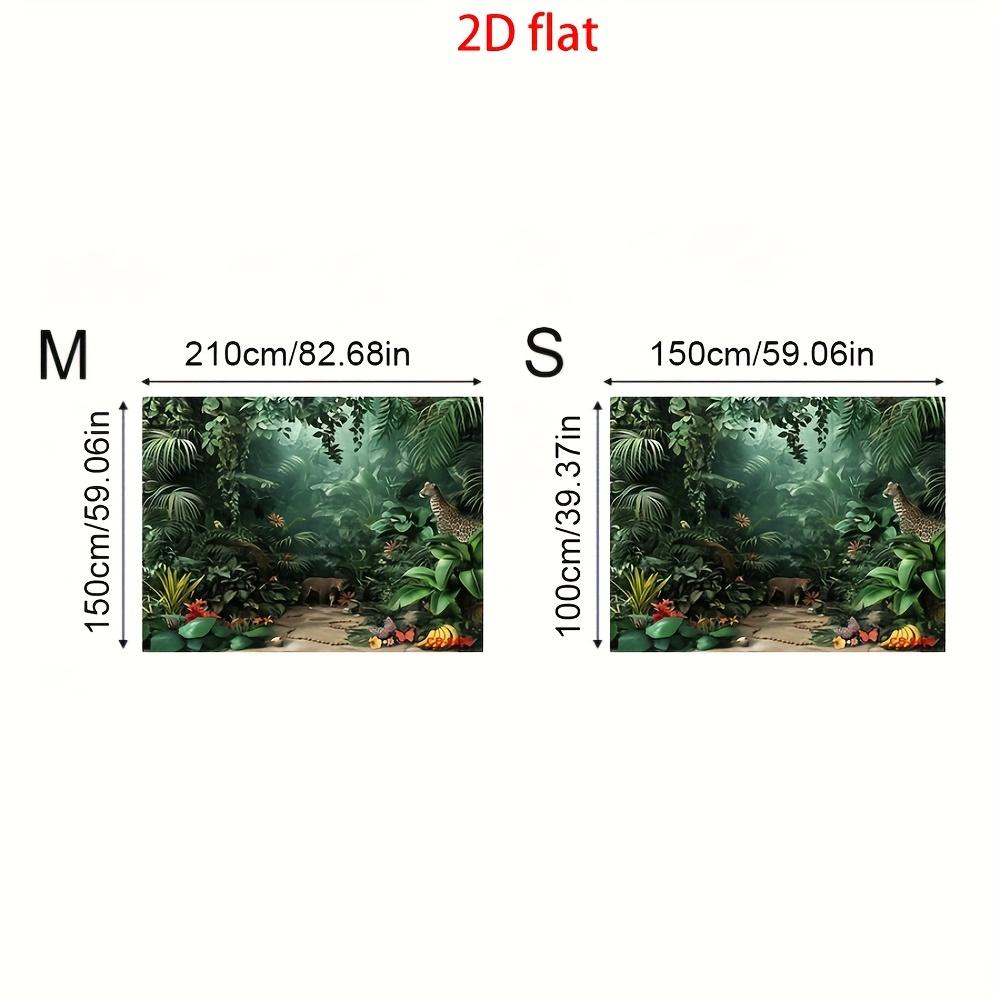 2D plan, 1 jungle palm wildlife park tropical rainforest photo background with rich green