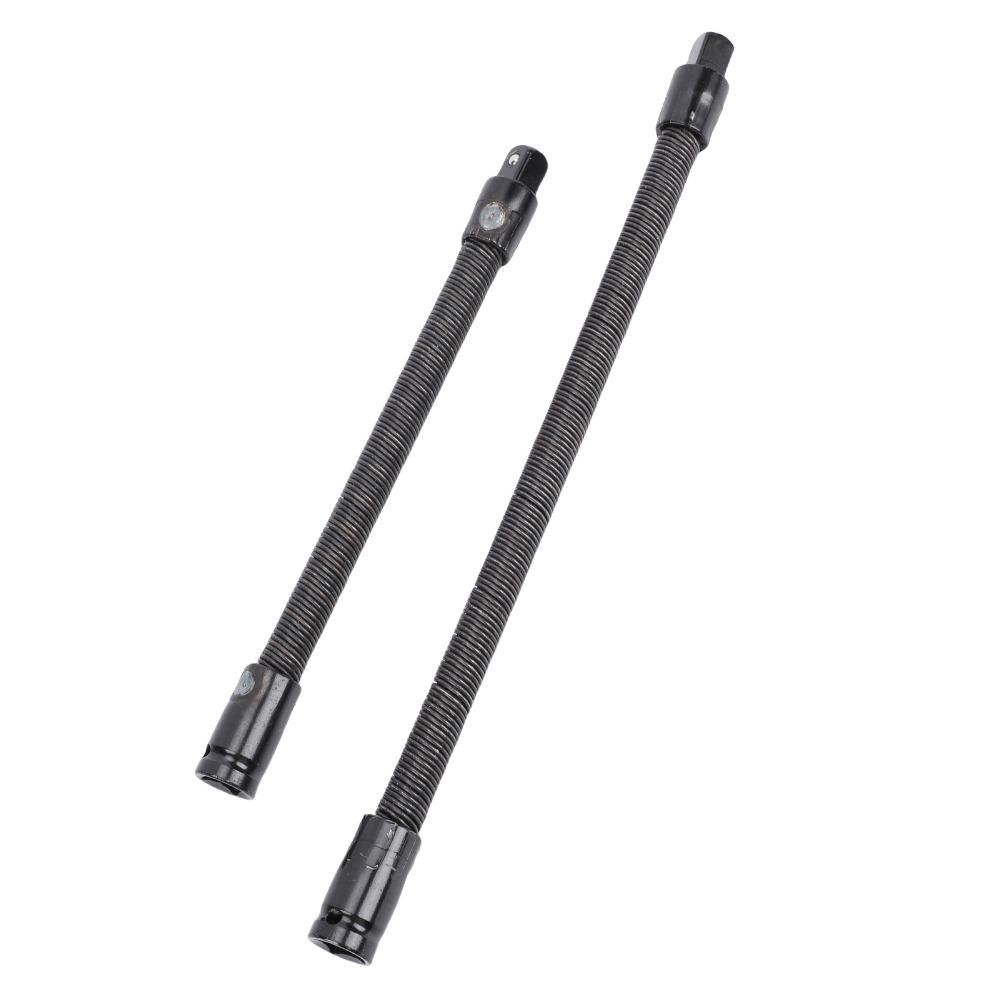 2pcs Spring Steel Bendable Socket Extender Flex Reach Tool  Industrial Mechanical Projects