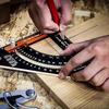 7-Inch Aluminum Alloy Triangle Ruler Multi-Angle Carpenter Woodworking Layout Metric Measurement Tools