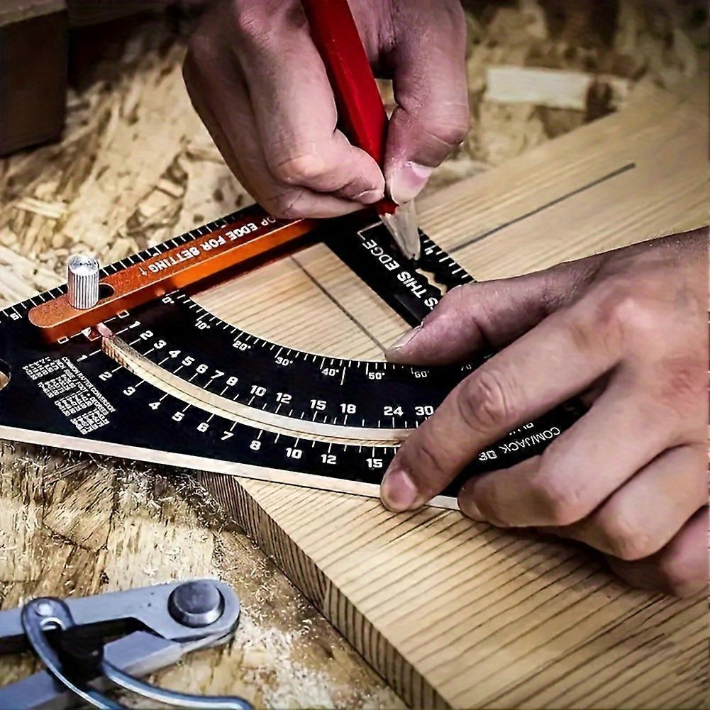 7-Inch Aluminum Alloy Triangle Ruler Multi-Angle Carpenter Woodworking Layout Metric Measurement Tools