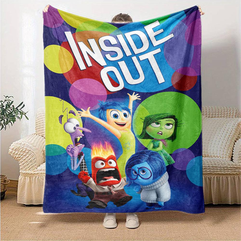 Emotions Inside Human Mind Flannel Blanket Super Soft Warm Cozy Blanket For Sofa Bed Office Travel Allseason Home Decor Gift