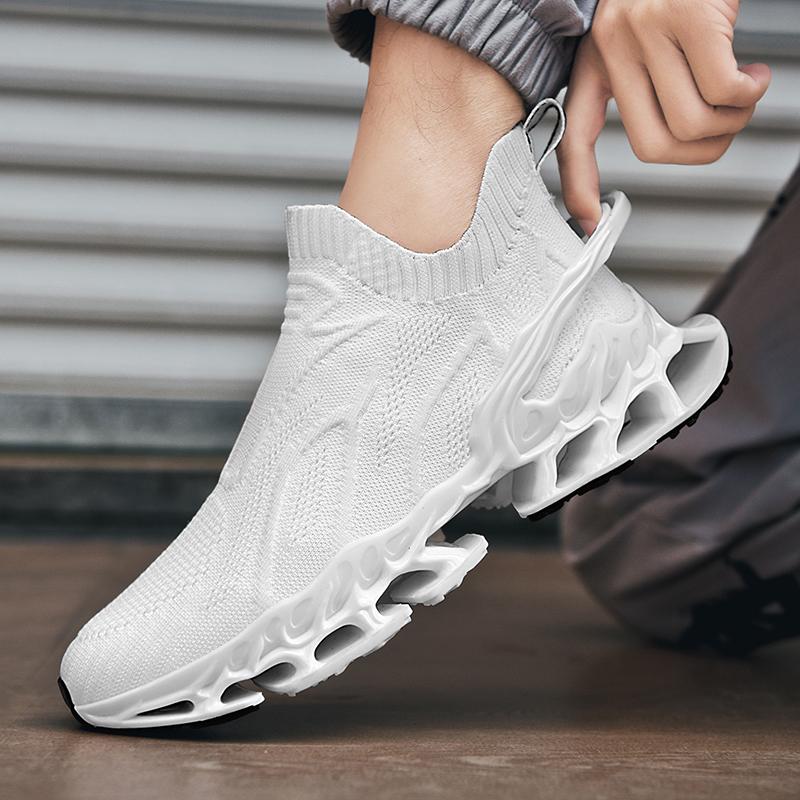 Chunky Sneaker Plus Size 45 46 Men Blade Sole Running Shoes Fashion Casual Mesh Breathable Height Increased Platform Sport Shoes