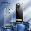 Кристально прозрачный чехол MagSafe для iPhone 15 14 13 12 Pro Max с подставкой, усиленная магнитная сила, защита от пожелтения, тонкий чехол для телефона