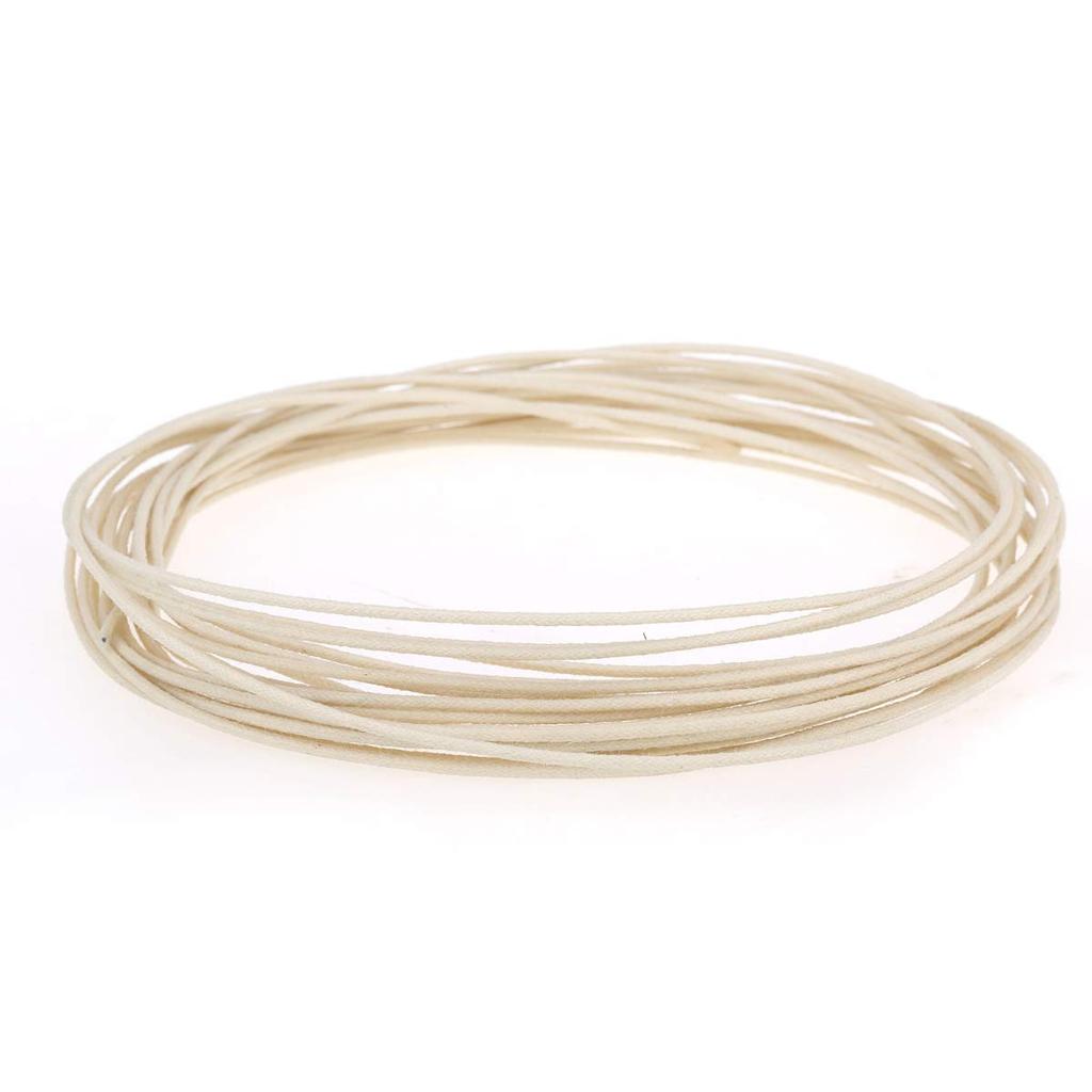 Musiclily Pro Guitar Internal Wiring Cable, 22 Gauge Vintage-Style Cloth Wire (Cloth Covered), White, 8m