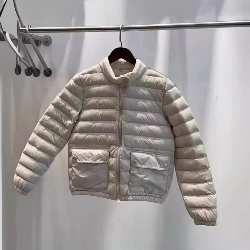 Womens Lightweight Short Down Jacket 90% White Duck Slim Fit Casual Hoodless Puffer Coat Winter