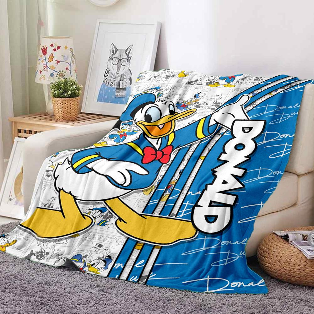 1Pc Donald Duck Comic Strip Blanket Soft And Comfortable Casual Warm Camping Travel Christmas Halloween Xmas Gift Em9244