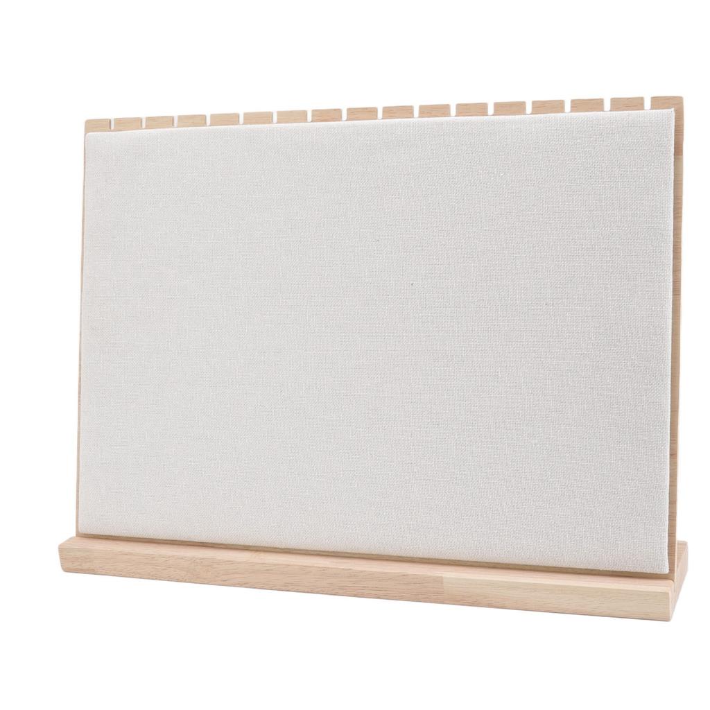 Wooden Jewelry Display Stand 16 Slots Detachable L Shape Strong Structure Necklace Rack for Home