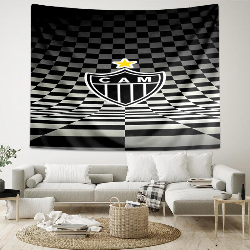 1PC Black And White Stripes With Shield Printed Tapestry Room Decoration Wall Hanging for Living Room Bedroom, dormitory, Birthday and Christmas gift