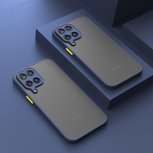 Матовый жесткий чехол для телефона Samsung Galaxy M12 M22 M32 M52 A12 A22 4G 5G SM-A125F A125M A125M Броня ТПУ Жесткий ПК Защитная крышка для объектива камеры