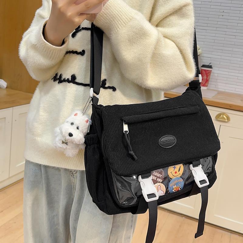 Сумка через плечо в студенческом стиле, женская сумка-мессенджер, студенческая сумка через плечо большой вместимости