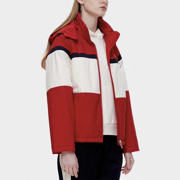 Fila Fusion Женская куртка-толстовка с капюшоном на молнии с вышивкой логотипа в стиле колор-блок T11W313904F-RD