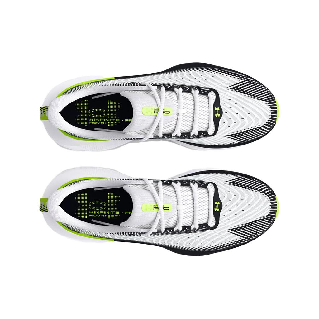 Under Armour HOVR Infinite Pro White High Vis Желтые мужские кроссовки Черные 3027190-103