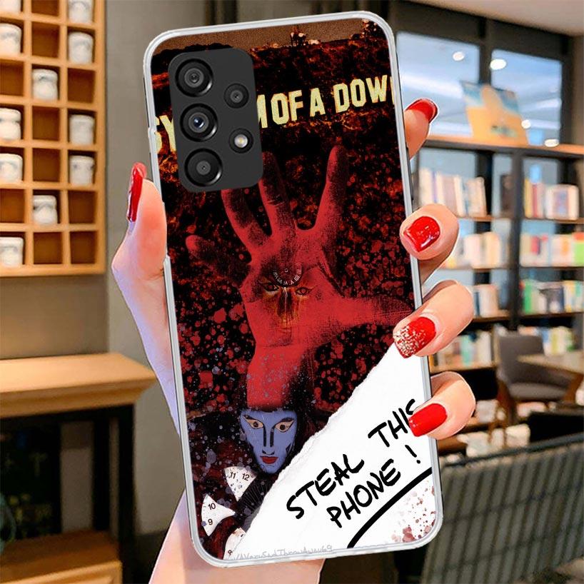 System Of A Down Phone Case For Samsung Galaxy A12 A22 A32 A52 A72 A02S Phone Case Note 20 Ultra 10 S10 Plus A51 A71 A50S A20S A