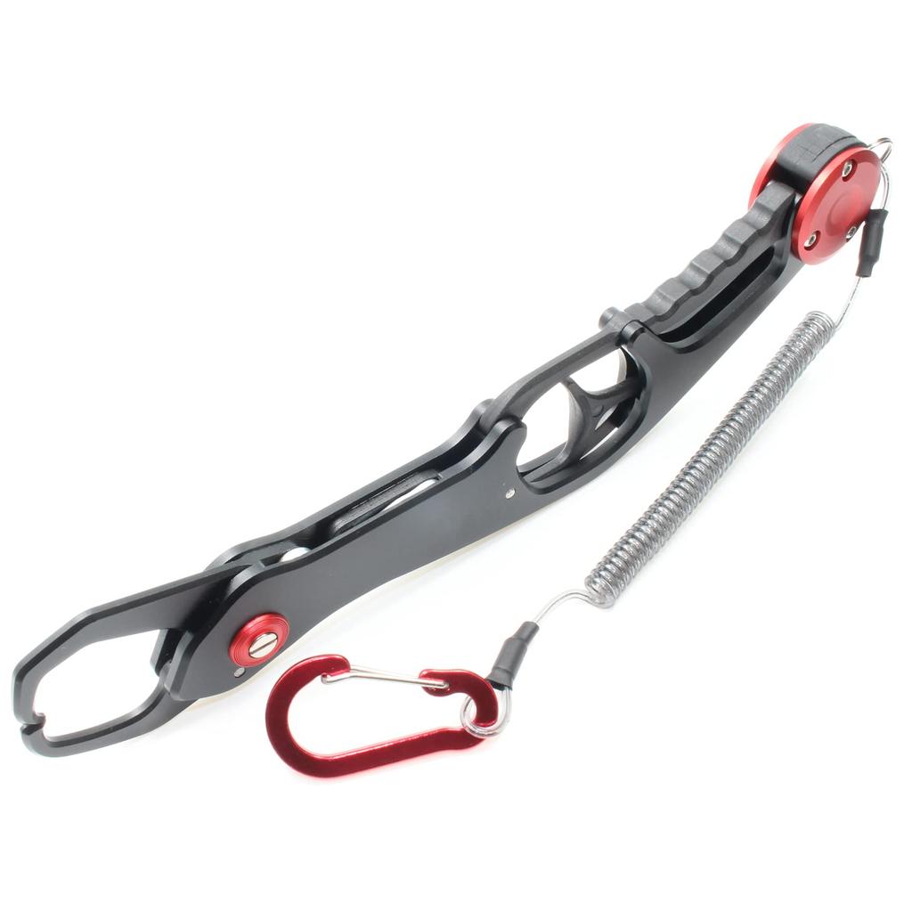 1091 Fish Aluminum Fish Catcher (Iregui) Grip, Ultra-Lightweight (Red/Black Claws)