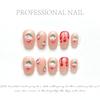 10Pcs 3D Strawberry Square Handmade Press On Nails Cute Fake Nail Tips Stick On False Nails For Women
