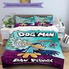 3pcs DogMan1 Design Cover Set - HD Printed Bedding with 1 Cover and 2 Pillowcases - Perfect for Home and Dorm Decor