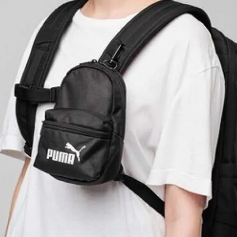 New PUMA Fabric Coin Purse Regular Unisex Black 078916-01