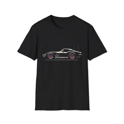 Футболка 1969 vette – Классический C3 Stingray с Красными Колесами Графическая Футболка