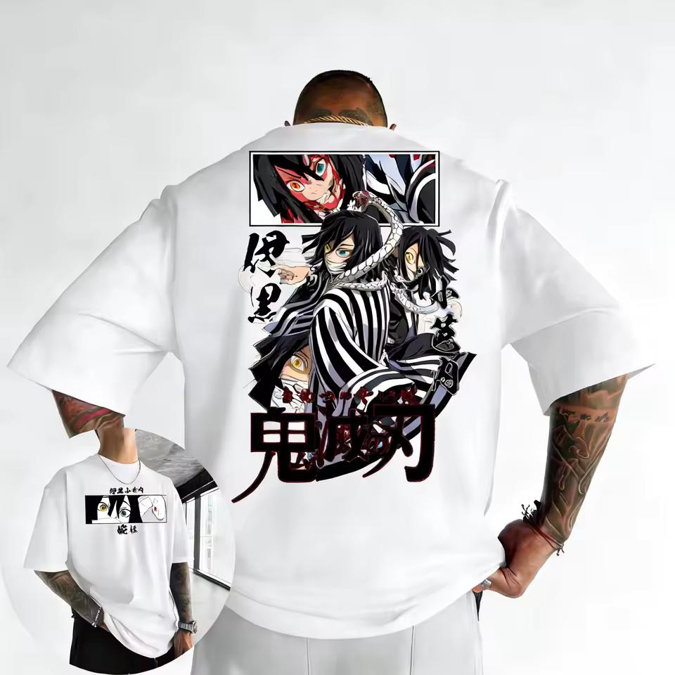 Demon Slayer Anime Iguro Obanai Printed T shirt Men's and Women's T shirt Men's Top Sports T shirt Men's T shirt Harajuku Tee