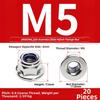 Anti Loose Hex Flanged Nuts Nylon Insert Nylon Lock Nuts New Fastener Nuts  GB Standard