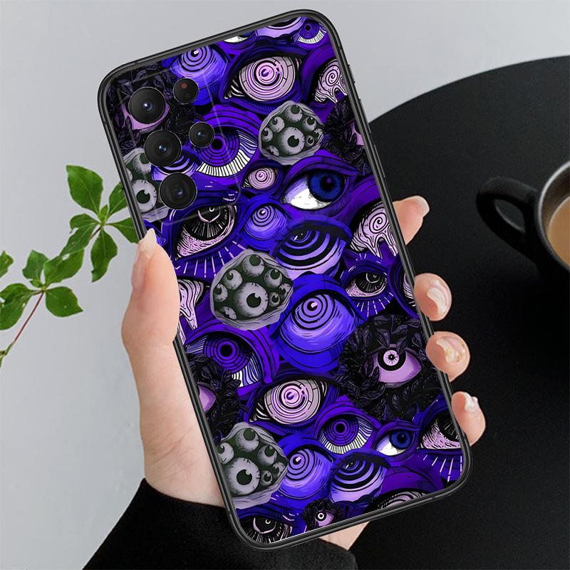 Phone Case For Samsung A17 A55 A16 A56 A35 A15 A53 A54 A33 A34 A25 A05S A52 A52S A07 A26 A06 Trippy blue alien eyes