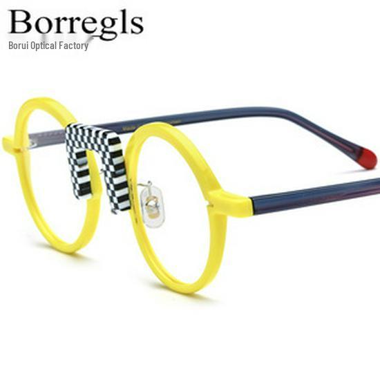 Korean Style Acetate Round Glasses Frame for Men and Women - Retro Myopia Glasses