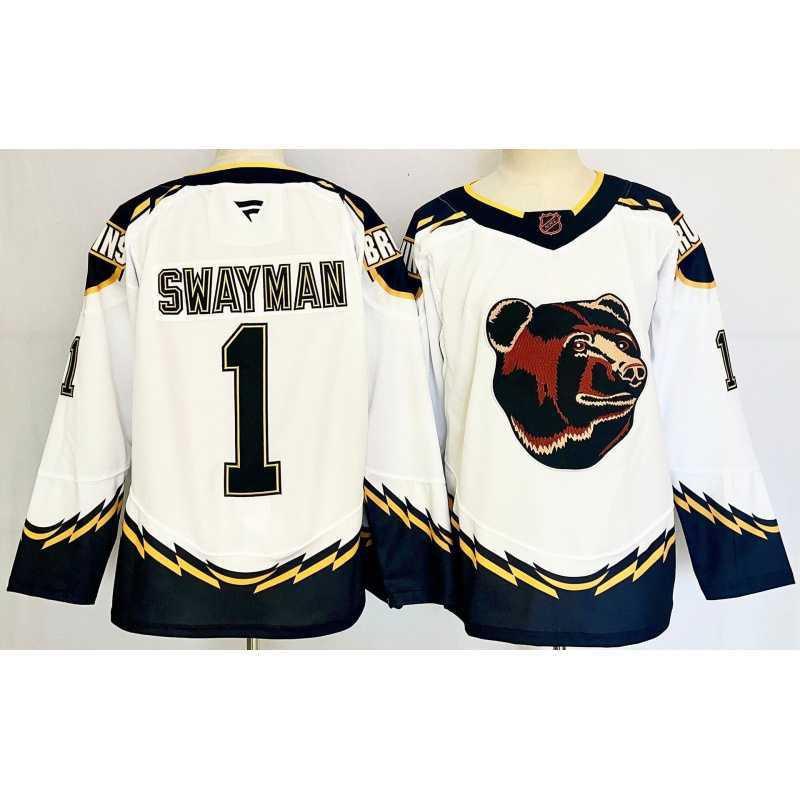 Mens Womens Ice Hockey Training Jersey Long Sleeve Pullover With Fleece Lining NHL Team Logos Utah Grizzlies Devils Kraken Blue