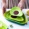 Ceramic Tableware Cute Avocado Shaped Plate Personality Fruit Salad Bowl Net Red Girl Heart Fruit Plate Japanese Dish Set Dishes
