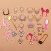 20Pcs Universal Earrings Bracelets Crown For 1/6 Doll Accessories  Set Girl'S Doll Jewelry Diy Decoration Toy