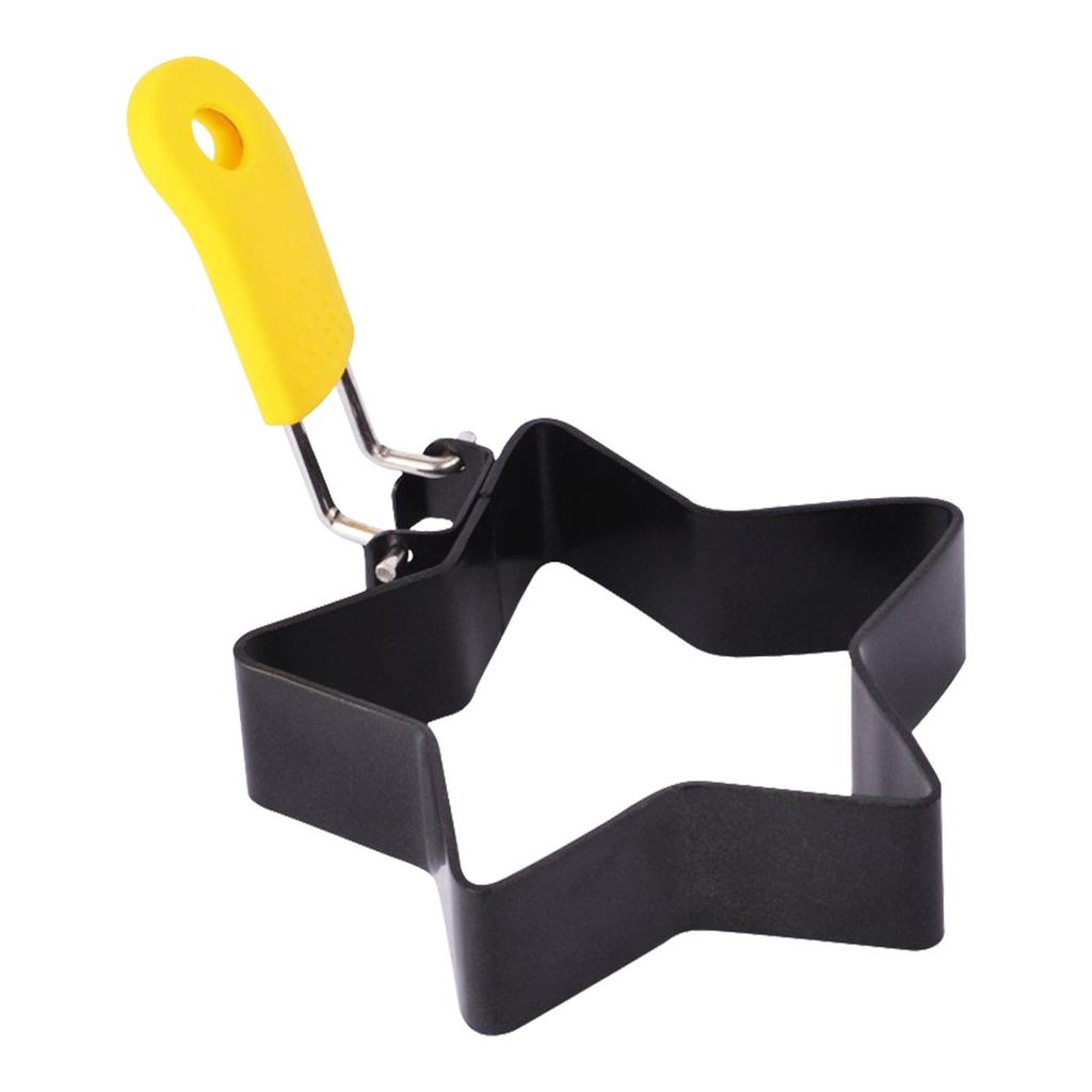 Кольцо для яиц со складной ручкой, кольца для яиц в форме сердца из нержавеющей стали для жарки яиц, английских кексов, приготовления сэндвичей на завтрак, бургеров