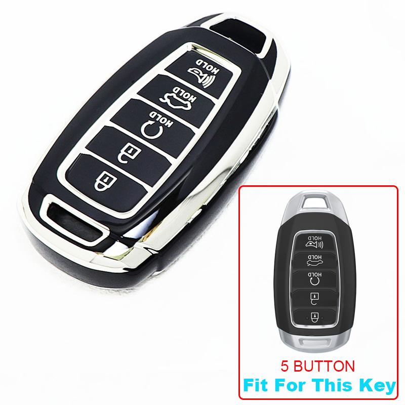 3/4/5 Кнопок Для Hyundai Encino Kona Solaris Azera Grandeur Elantra Santa I30 Ix35 Accent Fe Чехол Брелок ТПУ Чехол-Крышка для Автомобильного Ключа