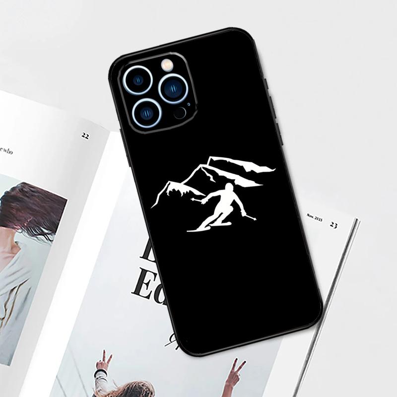 Лыжи Снег Сноуборд Чехол для лыж Для iPhone 17 Pro Max 14 13 12 11 15 16 Pro Max mini 15 Plus 16e 17 Air Чехол для телефона