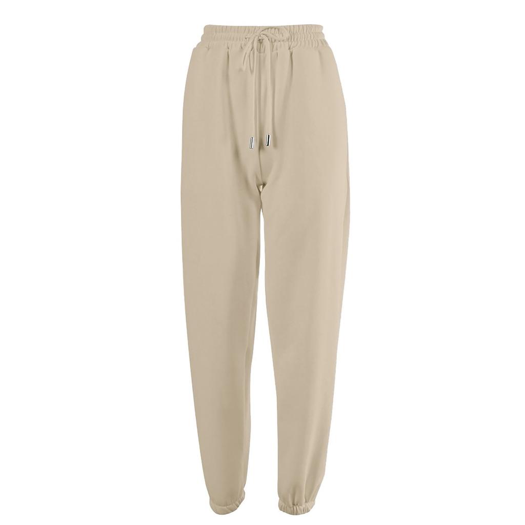 Женские повседневные спортивные брюки для бега с эластичной лентой на шнурке и карманами