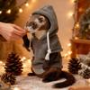 Эластичная толстовка для хорька Уютный плотный флис Пуловер для хорька Мягкий стильный с завязками Теплая одежда для питомца для хомяка ящерицы белки