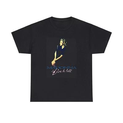 Тяжелая хлопковая футболка Madonna Live To Tell, футболка Madonna, Madonna