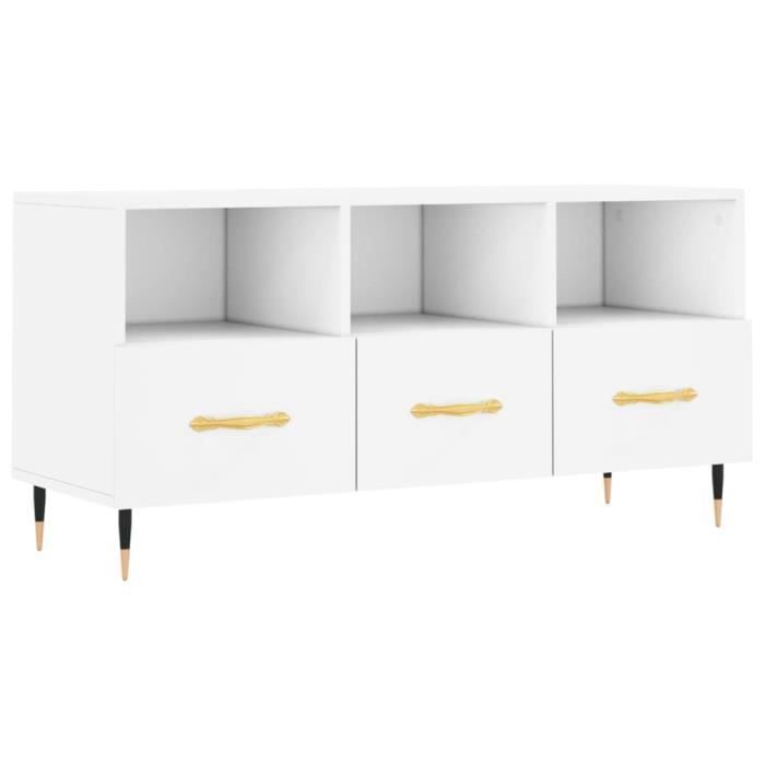 VidaXL TV Stand White 102x36x50 Cm Engineered Wood 829012