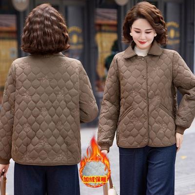 Женская хлопковая одежда на осень и зиму, легкая и короткая, новая теплая хлопковая одежда, куртка из хлопка с пухом для среднего и пожилого возраста