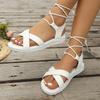Модные женские сандалии Новая модная тенденция Противоскользящая износостойкая обувь для женщин Удобные сандалии на плоской подошве с тканевыми ремешками для женщин