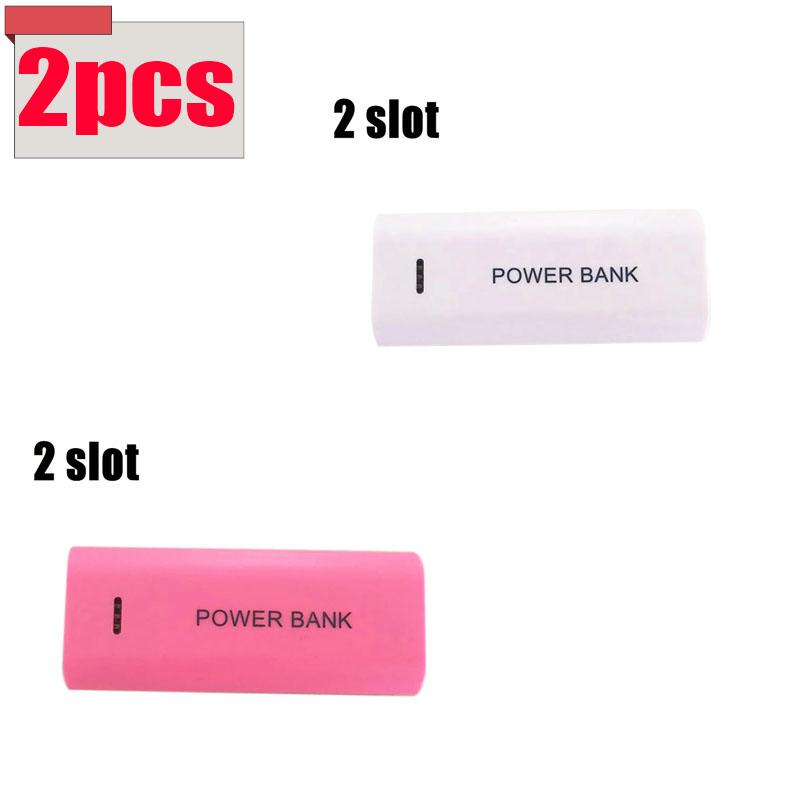 НОВЫЙ! Портативный корпус для Power Bank Сделай сам 2 ячейки 18650 Батарейный бокс Для зарядки смартфона 5V 1A Для батареи 18650 Со световым индикатором